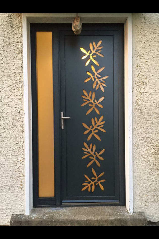 Porte d'entrée aluminium et bois Appiano